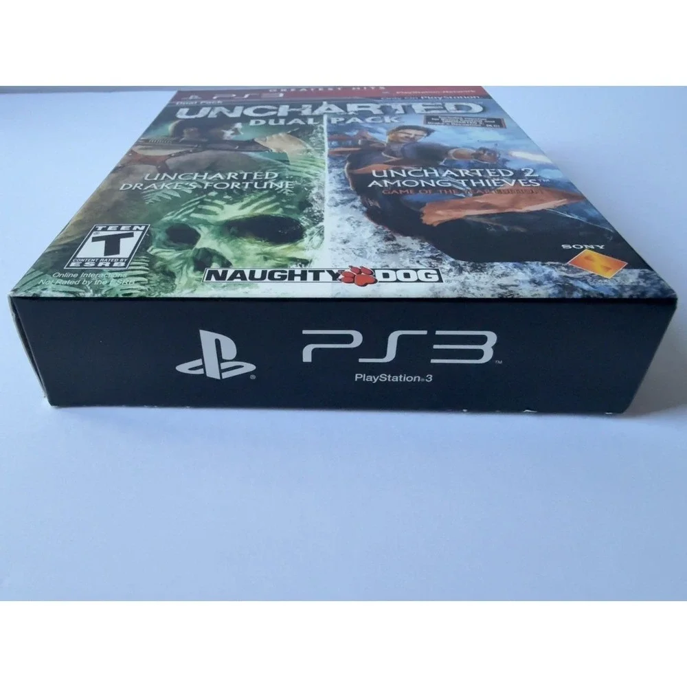 Uncharted Dual Pack 1‎ & 2 - Sony PlayStation 3 - CIB Slipcover & Both Manuals
